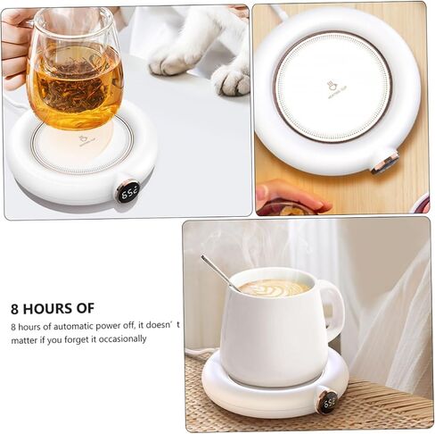 USB Heated Coffee Mug Warmer Adjustable Temperature Settings Electric Heating Coaster for Milk and Coffee Anti-Scald Design for Desk Use in Saudi Arabia