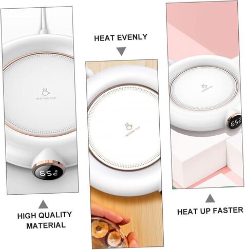 USB Heated Coffee Mug Warmer Adjustable Temperature Settings Electric Heating Coaster for Milk and Coffee Anti-Scald Design for Desk Use in Saudi Arabia
