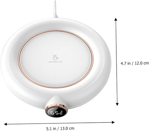 USB Heated Coffee Mug Warmer Adjustable Temperature Settings Electric Heating Coaster for Milk and Coffee Anti-Scald Design for Desk Use in Saudi Arabia