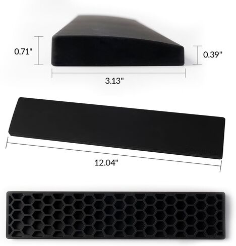Ergonomic Silicone Wrist Rest for Keychron K12 / Q4 / Q60 / Q60 Max / Q4 Pro / Q4 HE / V4 / V4 Max, 12.04" Honeycomb Non-Slip Palm Rest, 60% Compact Mechanical Keyboard Support with Typing Pain Relief in Saudi Arabia