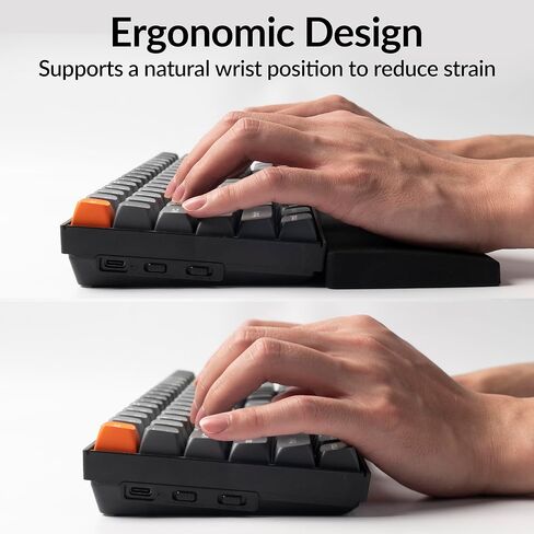 Ergonomic Silicone Wrist Rest for Keychron K12 / Q4 / Q60 / Q60 Max / Q4 Pro / Q4 HE / V4 / V4 Max, 12.04" Honeycomb Non-Slip Palm Rest, 60% Compact Mechanical Keyboard Support with Typing Pain Relief in Saudi Arabia