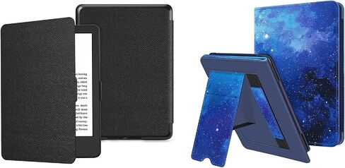Fintie Case for 6" Kindle 11th Generation 2024/2022 - Black Slim Lightweight Premium PU Leather Cover + Starry Sky Sleeve Stand Cover with Card Slot & Hand Strap, with Auto Sleep/Wake in Saudi Arabia