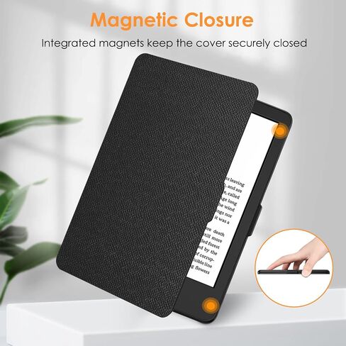 Fintie Case for 6" Kindle 11th Generation 2024/2022 - Black Slim Lightweight Premium PU Leather Cover + Starry Sky Sleeve Stand Cover with Card Slot & Hand Strap, with Auto Sleep/Wake in Saudi Arabia