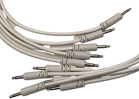 Luigis Modular Supply Spaghetti Eurorack Patch Cables - Package of 5 White Cables, 12 (30 cm) in Saudi Arabia