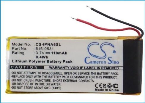 Replacement Battery for Apple iPod Nano 6th iPod Nano 6th Generation Part NO 616-0531 in Saudi Arabia