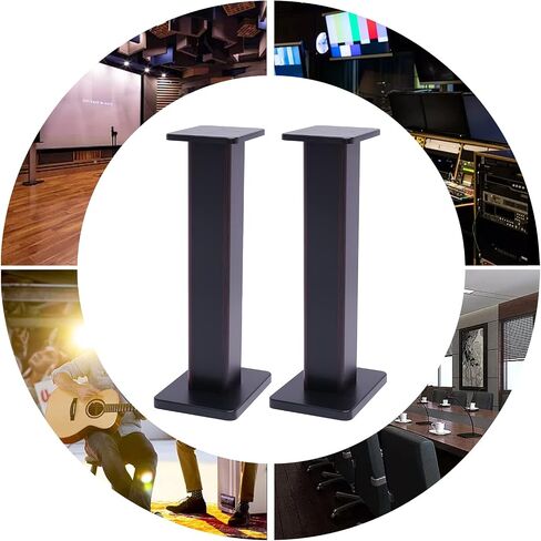 Universal Speaker Stands Pair for Surround Sound, 28" Floor Speaker Stands Bookshelf Speaker Stand Up to 30LBS for Home Theater (Black Walnut) in Saudi Arabia