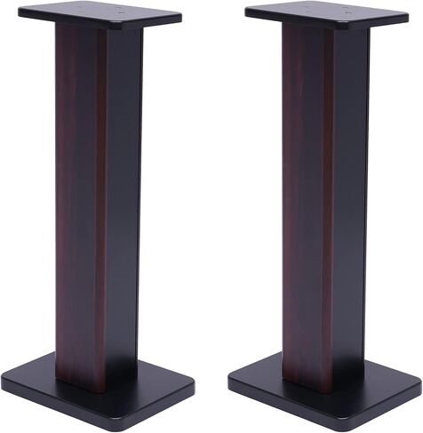 Universal Speaker Stands Pair for Surround Sound, 28" Floor Speaker Stands Bookshelf Speaker Stand Up to 30LBS for Home Theater (Black Walnut) in Saudi Arabia