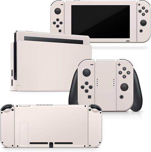 Tacky Design Classic Solid Color Switch Skin Wrap Cover, Cream Skin for Nintendo Switch, Premium Vinyl 3M Full Wrap Decal (Cream, Nintendo Switch (2017)) in Saudi Arabia
