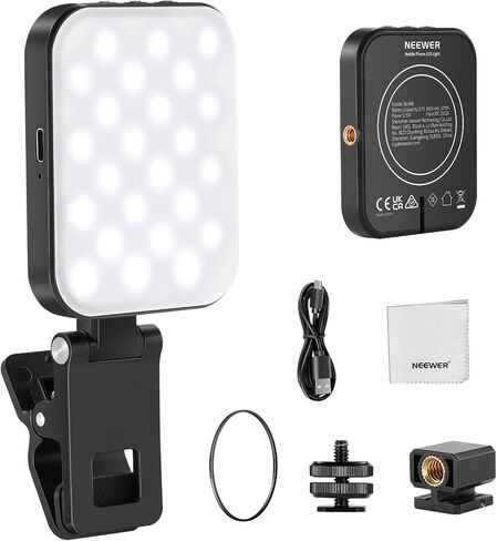 NEWER BASICS Magnetic Selfie Light متوافق مع Magsafe iPhone ، مقطع على الهاتف ملء الإضاءة مع تنظيف قطعة قماش لمؤتمر الفيديو كمبيوتر الكمبيوتر المحمول تسجيل التكافؤ تكبير ، BL48B in Kuwait