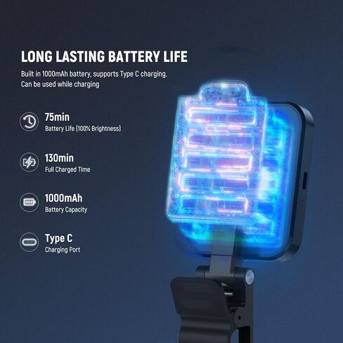 NEWER BASICS Magnetic Selfie Light متوافق مع Magsafe iPhone ، مقطع على الهاتف ملء الإضاءة مع تنظيف قطعة قماش لمؤتمر الفيديو كمبيوتر الكمبيوتر المحمول تسجيل التكافؤ تكبير ، BL48B in Kuwait