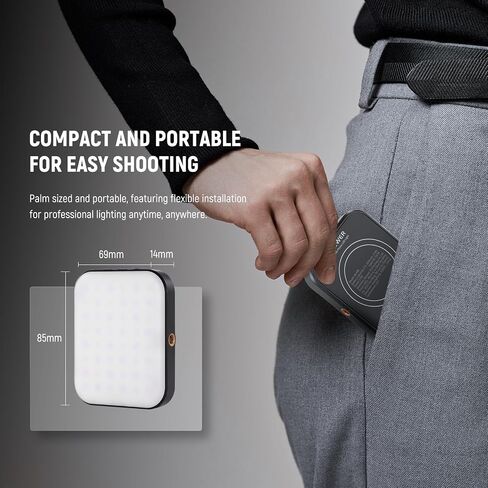 NEWER BASICS Magnetic Selfie Light متوافق مع Magsafe iPhone ، مقطع على الهاتف ملء الإضاءة مع تنظيف قطعة قماش لمؤتمر الفيديو كمبيوتر الكمبيوتر المحمول تسجيل التكافؤ تكبير ، BL48B in Kuwait