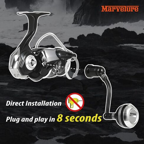 Power Handle Compatible for Daiwa Fuego LT, Ballistic LT, Tatula LT, Exceler LT 1000-4000 Spinning Reel Replacement Handle in Kuwait