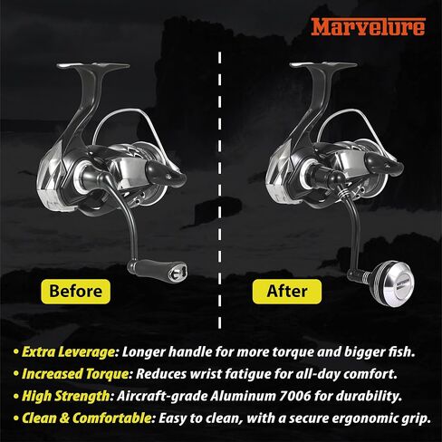Power Handle Compatible for Daiwa Fuego LT, Ballistic LT, Tatula LT, Exceler LT 1000-4000 Spinning Reel Replacement Handle in Kuwait