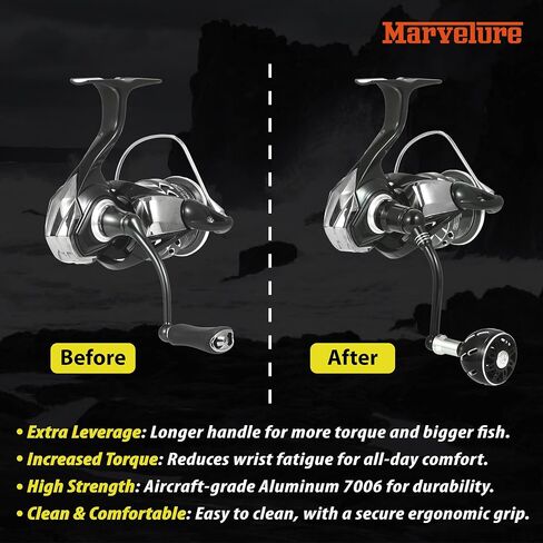 Power Handle Compatible for Daiwa Fuego LT, Ballistic LT, Tatula LT, Exceler LT 1000-4000 Spinning Reel Replacement Handle in Kuwait