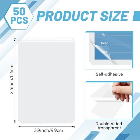 50 PCS Matte Self Lafficive Chloys Card Card Card Process لـ 2.6 × 3.9 بوصة 10 مللي شارة شارة مقاومة للماء لا توجد حرارة للحماية في مكتب الائتمان المدرسي in Saudi Arabia