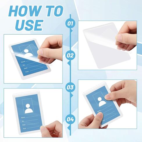 50 PCS Matte Self Lafficive Chloys Card Card Card Process لـ 2.6 × 3.9 بوصة 10 مللي شارة شارة مقاومة للماء لا توجد حرارة للحماية في مكتب الائتمان المدرسي in Saudi Arabia