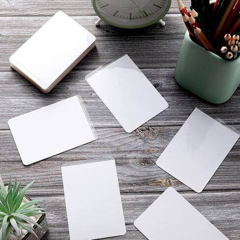 50 PCS Matte Self Lafficive Chloys Card Card Card Process لـ 2.6 × 3.9 بوصة 10 مللي شارة شارة مقاومة للماء لا توجد حرارة للحماية في مكتب الائتمان المدرسي in Saudi Arabia