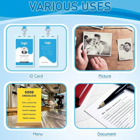 100 Packs Laminating Pouches 6" x 9" Clear Thermal Laminating Plastic Paper Laminator Sheets Index Card Laminating Pouches 5 mil Clear Lamination Sheets for Pass Cards Student ID Cards Work Permit in Saudi Arabia