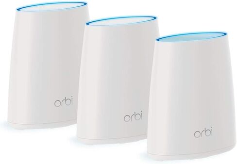 NETGEAR Orbi Whole Home Mesh WiFi System – 3 Pack Route r& 2 Mini satellite extenders RBK43 (Renewed) in Saudi Arabia