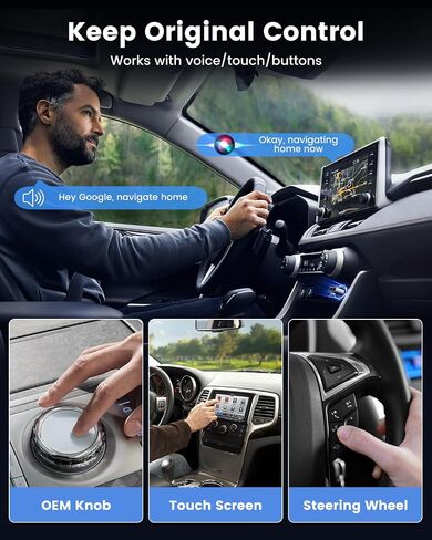 محول CarPlay اللاسلكي لـ Apple iPhone ، يحولون سلكية إلى مجموعة Carplay Mini WiRely مع محول USB-C إلى USB-A للسيارات من 2016 و IOS 10+ (Silver) in Saudi Arabia