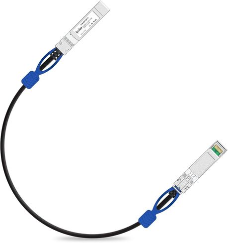 كابل Twinax 1.25G SFP، كابل سلبي جيجابت مباشر من النحاس (DAC)، 0.5 متر (1.64 قدم)، لـ Cisco SFP-H1GB-CU0.5M، Ubiquiti، Fortinet، Netgear، D-Link، Supermicro، والمزيد in Kuwait