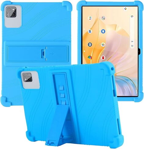 for PRITOM TAB11/PRITOM TAB12 10.1 inch Tablet Case,BOVUGAC Soft Silicone Adjustable Stand Shockproof Kids Friendly for PRITOM L10 10.1" Tablet(SkyBlue) in Saudi Arabia