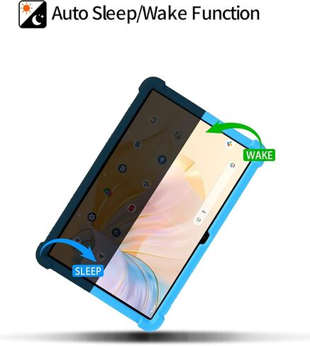 for PRITOM TAB11/PRITOM TAB12 10.1 inch Tablet Case,BOVUGAC Soft Silicone Adjustable Stand Shockproof Kids Friendly for PRITOM L10 10.1" Tablet(SkyBlue) in Saudi Arabia