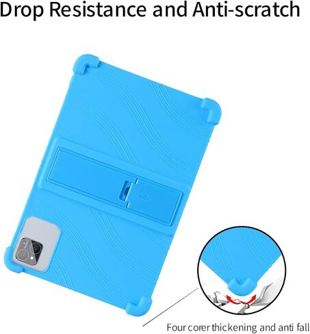 for PRITOM TAB11/PRITOM TAB12 10.1 inch Tablet Case,BOVUGAC Soft Silicone Adjustable Stand Shockproof Kids Friendly for PRITOM L10 10.1" Tablet(SkyBlue) in Saudi Arabia