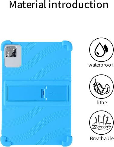for PRITOM TAB11/PRITOM TAB12 10.1 inch Tablet Case,BOVUGAC Soft Silicone Adjustable Stand Shockproof Kids Friendly for PRITOM L10 10.1" Tablet(SkyBlue) in Saudi Arabia