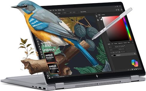 HP 2025 New Envy x360 2-in-1 Laptop, OmniBook X Flip 16" Touchscreen 2K IPS Display, AMD Ryzen AI 5 340, 16GB LPDDR5X RAM, 512GB Gen 4 SSD, Copilot AI, WiFi 6E, w/Microsoft Surface Pen, Win 11 Home in Kuwait