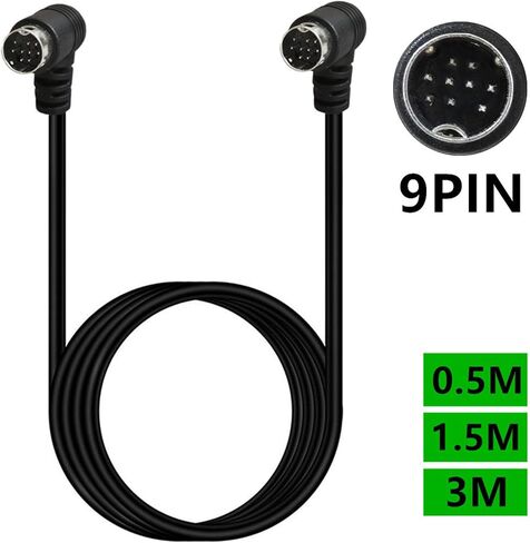 9 Needle 9pin S-Video Small DIN Adapter Extension Line Cable Straight/Elbow S Video 9p 9pins Small DIN Video Cable in Saudi Arabia