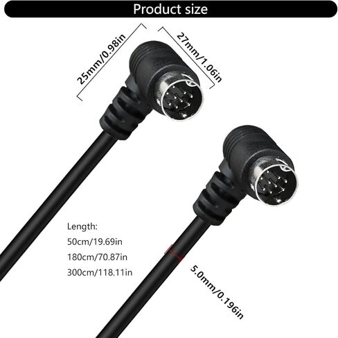9 Needle 9pin S-Video Small DIN Adapter Extension Line Cable Straight/Elbow S Video 9p 9pins Small DIN Video Cable in Saudi Arabia