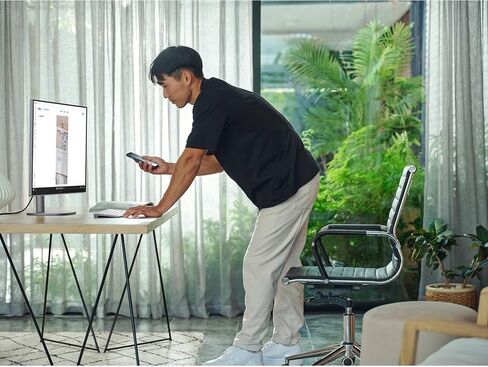 HP Omnistudio x 27 "All-in-One Computer ، عرض IPS FHD ، 14-Core Intel Ultra 5 125H ، 32GB DDR5 ، 1TB SSD ، Wi-Fi 7 ، HDMI ، USB-C ، RJ-45 ، Wireless KB & Mouse ، Windows 11 Home in Saudi Arabia
