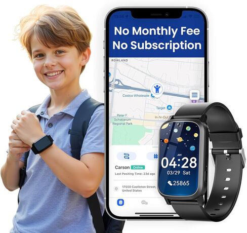 GPS Tracker for Kids لا يشاهد أي اشتراك ، وتتبع في الوقت الفعلي ، والرسائل الصوتية ذات الاتجاهين ، وتنبيهات الجيوفينس ، وسجل الرحلة ، ولا الإنترنت ، ولا ألعاب ، وعداد الخطى المدمج ، ومقاوم للماء in Kuwait