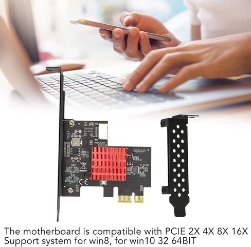 DILWE USB 3.2 GEN 2 TYPE Type E Front Panel Card ، محول عالي السرعة 10 جيجابت في الثانية مع واجهة PCIE 3.0 X2 لـ 10 و 8 ، وحدة تحكم ASM3142 in Saudi Arabia