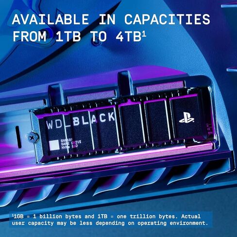 WD Black 1TB SN850P NVME SSD ، اقرأ: 7300MB/S وكتابة: 6300 ميجابايت/ثانية ، مرخصة لأجهزة PS5 - WDBBYV0010BNC -WRSN in Saudi Arabia
