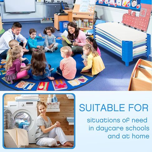 Daycare Cot Sheets for Toddler and Preschool Pure Cotton Breathable Fabric White Cot Sheets Standard Daycare Cot Bed Fitted Sheet for Boys and Girls, 51.18'' W x 23.62'' L (30 Pcs) in Saudi Arabia