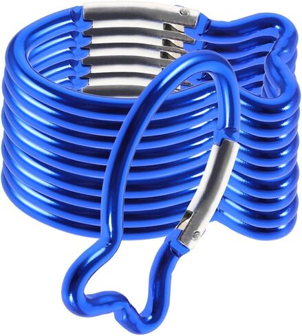 BESPortble 10pcs مقاطع السمك carabiner ، أبازيم السمك من سبائك الألومنيوم-الربيع في الخارج متعدد الاستخدام in Saudi Arabia