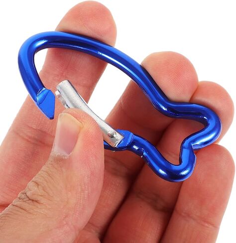BESPortble 10pcs مقاطع السمك carabiner ، أبازيم السمك من سبائك الألومنيوم-الربيع في الخارج متعدد الاستخدام in Saudi Arabia