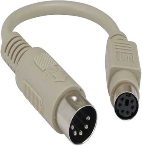 6 في. DIN5 ذكر للإناث mini -din6 في كابل محول لوحة المفاتيح PS & 2 - Beige in Saudi Arabia
