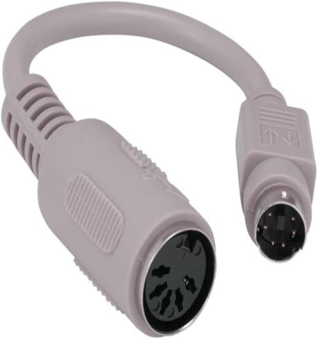 6 في. DIN5 أنثى إلى mini -din6 الذكور في كابل محول لوحة المفاتيح PS2 - البيج in Kuwait