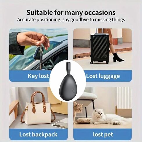 GPS Tracker للمركبات ، جهاز تتبع صغير للمركبات ، جهاز تعقب السيارات مخفي بدون اشتراك مع Find My (iOS فقط) ، Finder Key ، للأطفال ، الكلاب ، الأمتعة ، حقيبة (أسود ، 4 عبوات) in Saudi Arabia