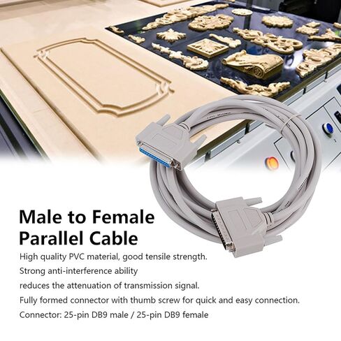 كبل تمديد الطابعة ، 25 دبوس DB9 ذكر إلى كابل تمديد متوازي من الإناث ، كابلات أنثى الذكور لآلة النقش Mach3 in Kuwait