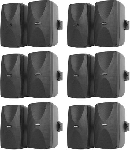 Rockville (12) WET-7020B Black 70V 5.25" Commercial Indoor/Outdoor Wall Speakers in Saudi Arabia