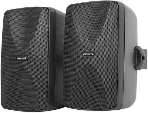 Rockville (12) WET-7020B Black 70V 5.25" Commercial Indoor/Outdoor Wall Speakers in Saudi Arabia