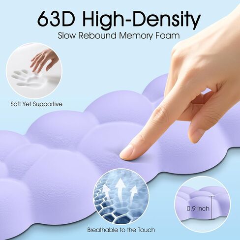 Cloud Wrist Rest Keyboard Cushion and Cloud Mouse Pad, Pink in Kuwait