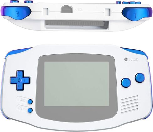 IPS Ready Extremerate Charmealeon Purple Blue Resembension Cover Full Cover + Buttons for Gameboy Advance - متوافقة مع كل من IPS وشاشة LCD القياسية - Console و IPS غير مضمنة in Saudi Arabia