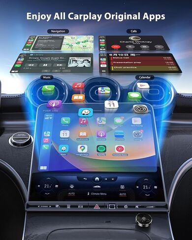 2025 محول CarPlay اللاسلكي لـ iPhone ، يحول المصنع السلكي إلى Dongle اللاسلكية للسيارات من 2016 و iOS 10+ ، والتوصيل والتشغيل ، لا يوجد زمن انتقال in Saudi Arabia