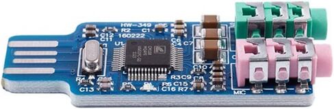 2PCS برنامج تشغيل الصوت USB مجاني CM108 USB Sound Card Chip Blue ، 500203734 in Kuwait