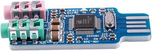 2PCS برنامج تشغيل الصوت USB مجاني CM108 USB Sound Card Chip Blue ، 500203734 in Kuwait